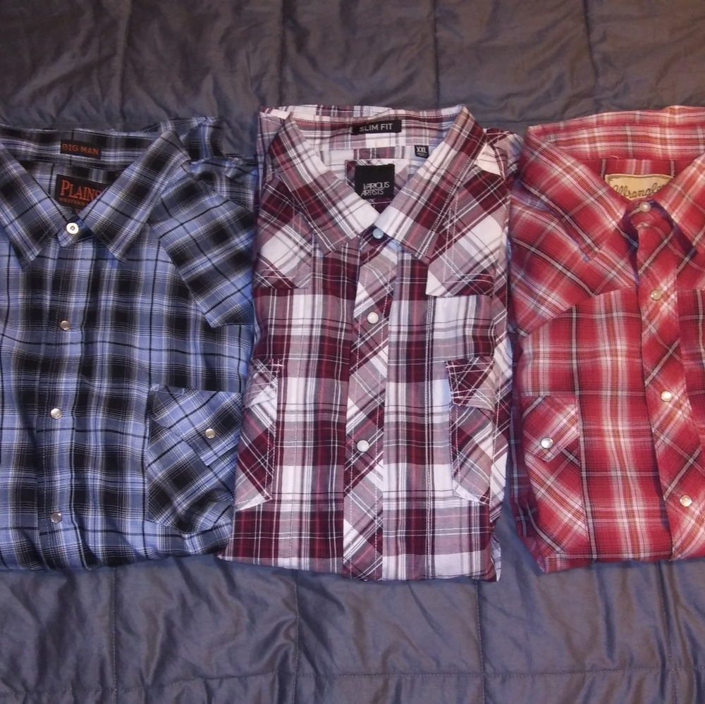 3 pearl snap shirts